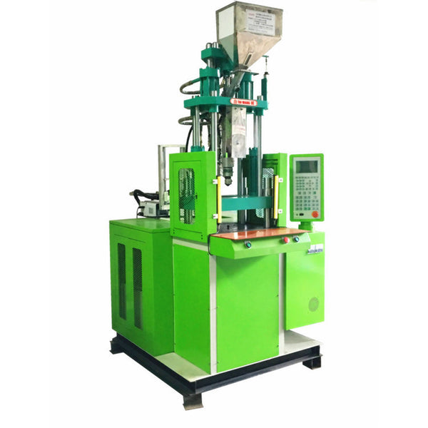 The TW-100V Standard Vertical Injection Molding Machine comes with a one-year full machine warranty for the molding of plug pin adapters