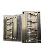 Two-plug mold  for vertical injection molding